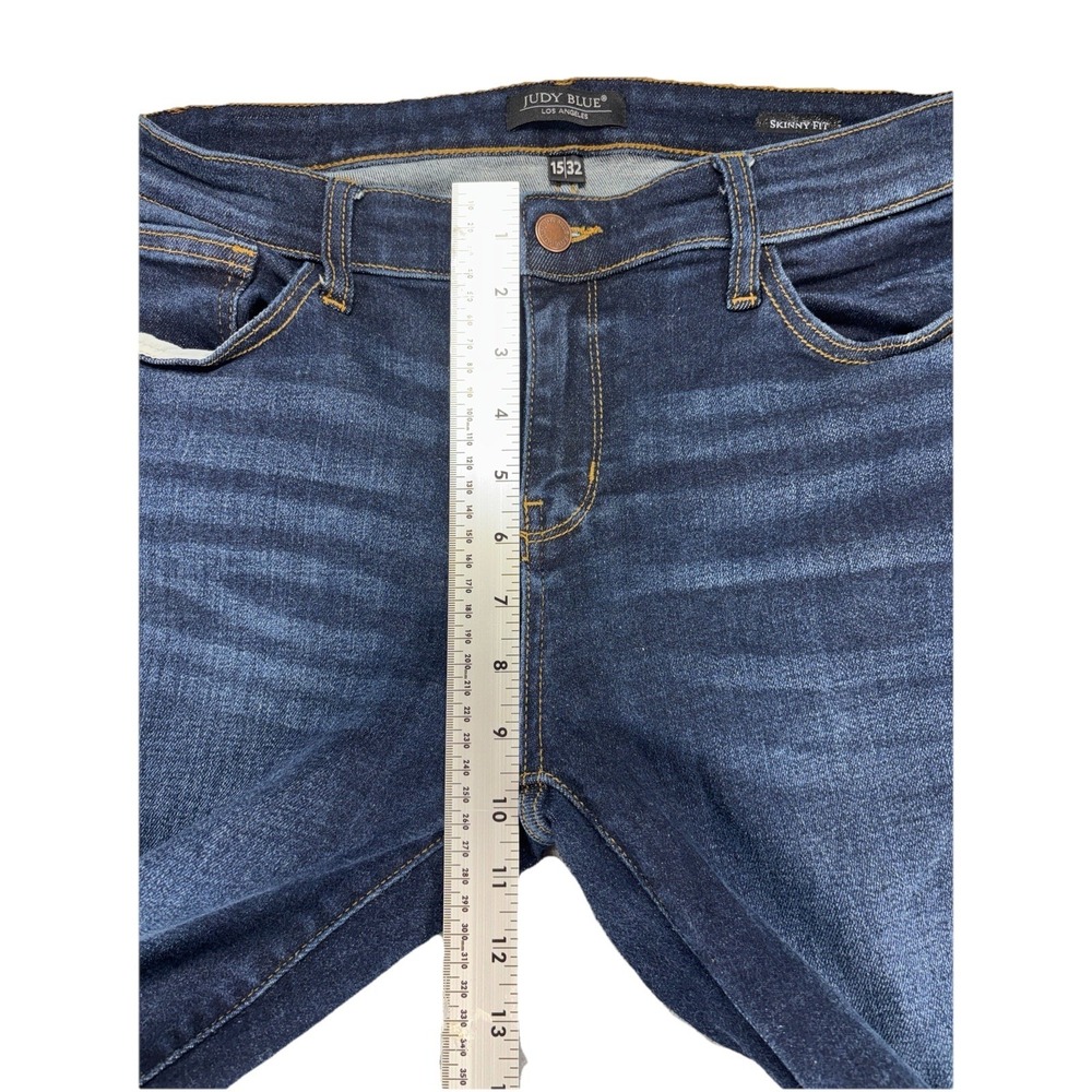 Judy Blue Joanne Mid Rise Dark Wash Skinny Jeans 15/32 Casual Stretch Denim Chic - Picture 9 of 10